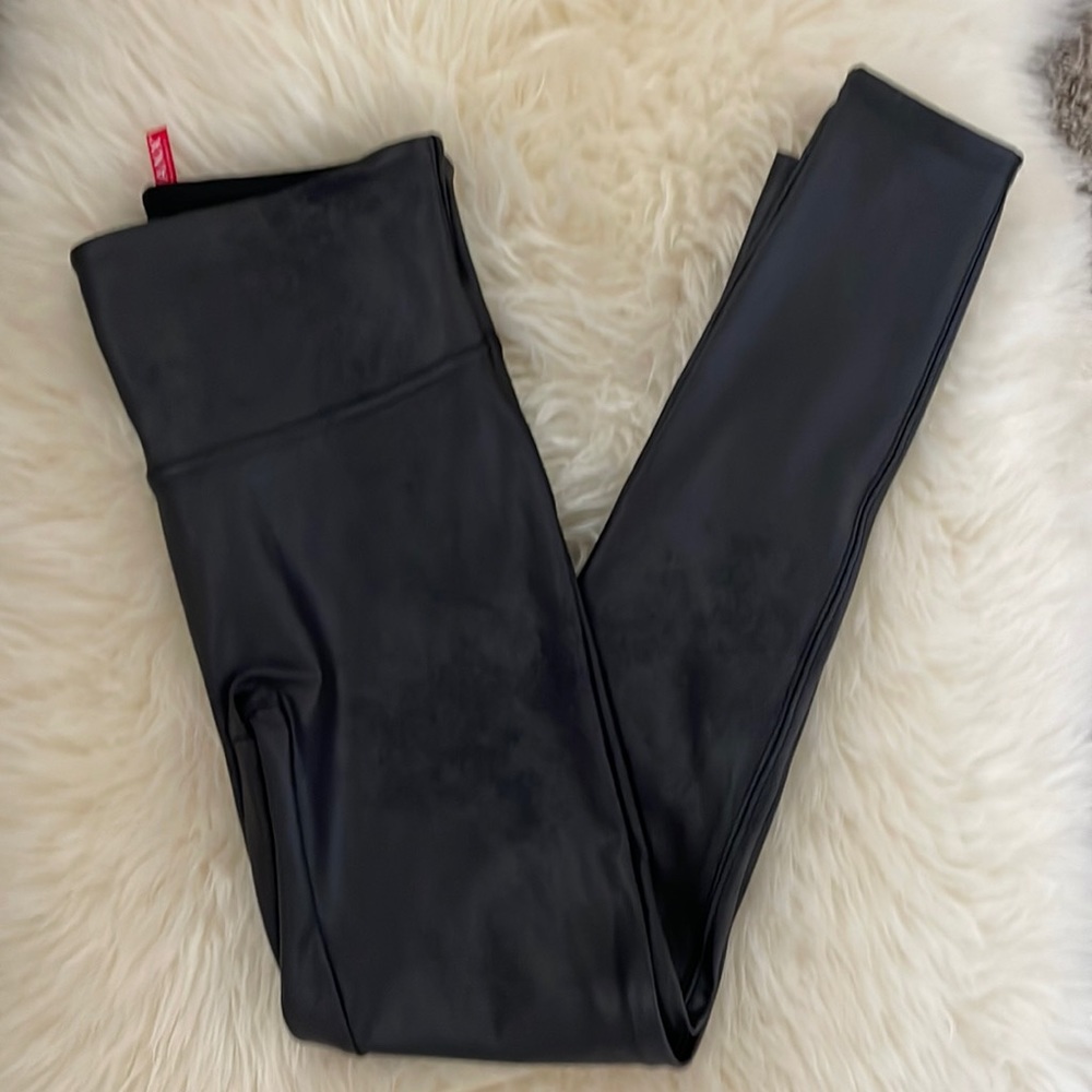 Spanx faux leather leggings petite medium